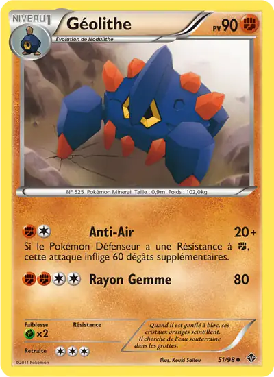 Image de la carte Pokemon Géolithe 51/98