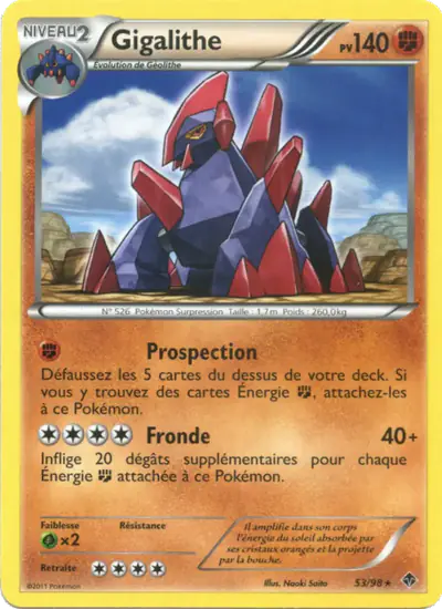 Image de la carte Pokemon Gigalithe 53/98