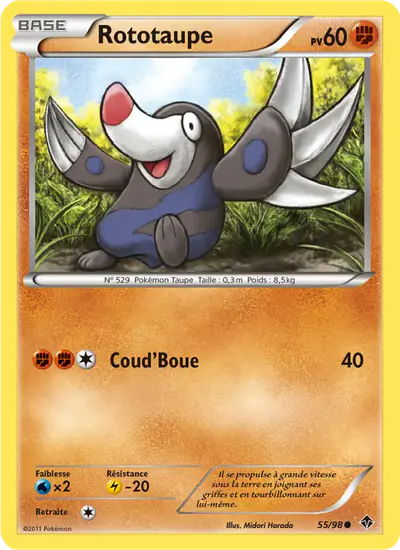 Image de la carte Pokemon Rototaupe 55/98