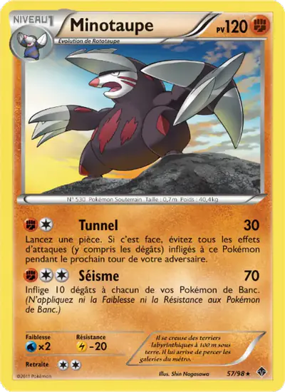 Image de la carte Pokemon Minotaupe 57/98