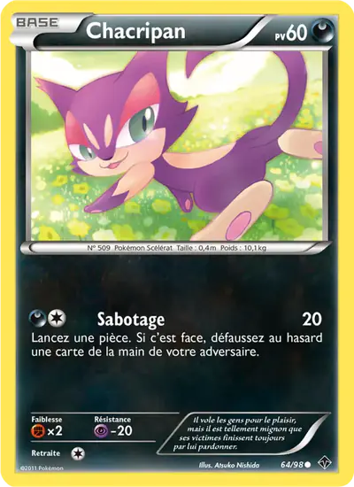 Image de la carte Pokemon Chacripan 64/98
