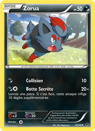 Image de la carte Pokemon Zorua 66/98
