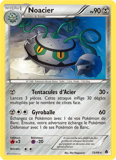 Image de la carte Pokemon Noacier 72/98