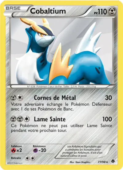 Image de la carte Pokemon Cobaltium 77/98