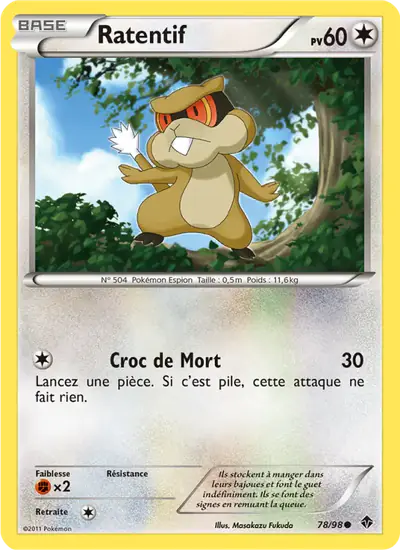 Image de la carte Pokemon Ratentif 78/98