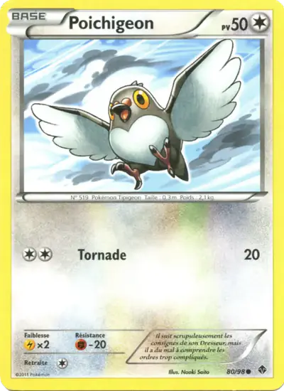 Image de la carte Pokemon Poichigeon 80/98