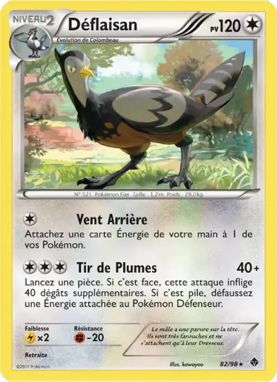 Image de la carte Pokemon Déflaisan 82/98