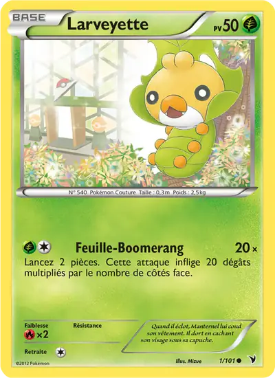 Image de la carte Pokemon Larveyette 1/101