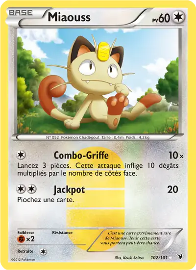 Image de la carte Pokemon Miaouss 102/101