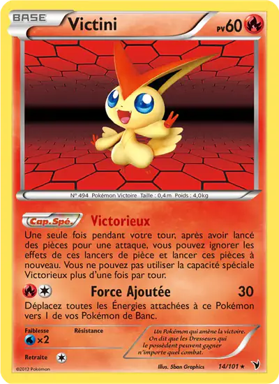 Image de la carte Pokemon Victini 14/101