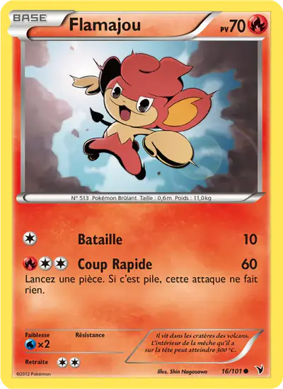 Image de la carte Pokemon Flamajou 16/101