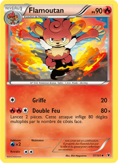 Image de la carte Pokemon Flamoutan 17/101