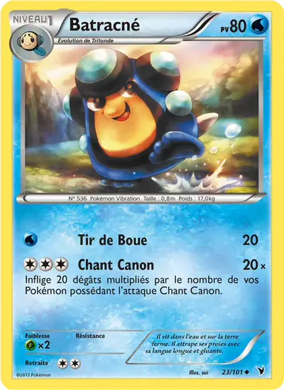 Image de la carte Pokemon Batracné 23/101