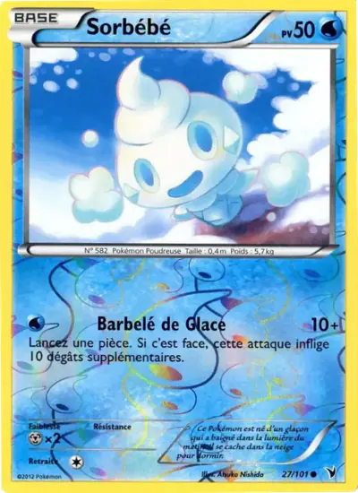 Image de la carte Pokemon Sorbébé 27/101