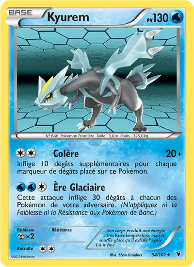 Image de la carte Pokemon Kyurem 34/101