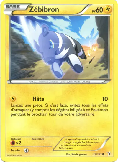 Image de la carte Pokemon Zébibron 35/101