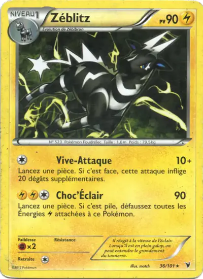 Image de la carte Pokemon Zéblitz 36/101
