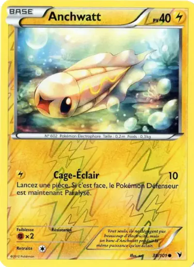 Image de la carte Pokemon Anchwatt 38/101