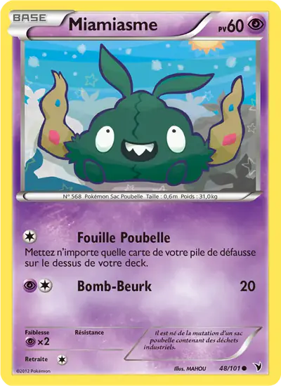 Image de la carte Pokemon Miamiasme 48/101