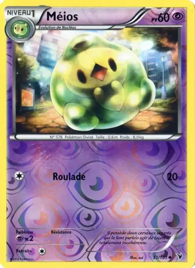 Image de la carte Pokemon Méios 51/101