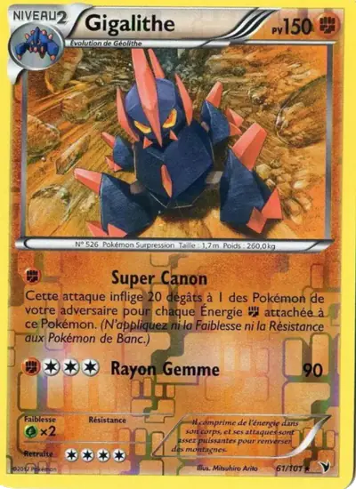 Image de la carte Pokemon Gigalithe 61/101