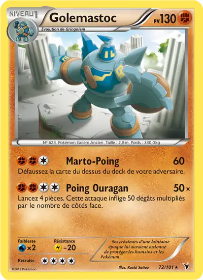 Image de la carte Pokemon Golemastoc 72/101