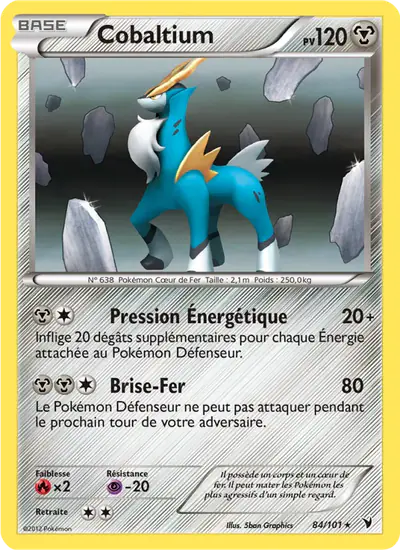 Image de la carte Pokemon Cobaltium 84/101