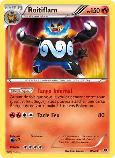 Image de la carte Pokemon Roitiflam 100/99