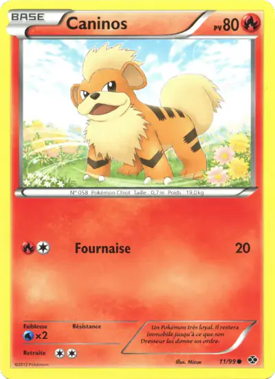 Image de la carte Pokemon Caninos 11/99