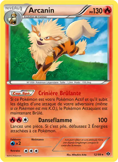 Image de la carte Pokemon Arcanin 12/99