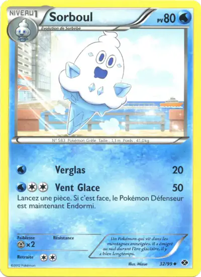 Image de la carte Pokemon Sorboul 32/99