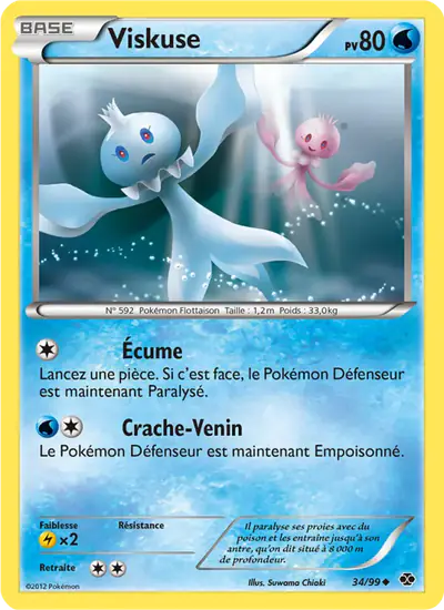 Image de la carte Pokemon Viskuse 34/99