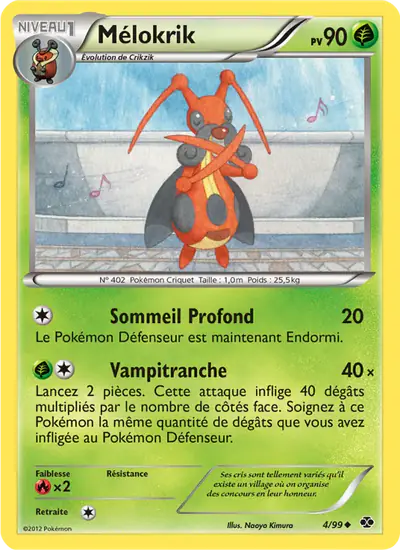 Image de la carte Pokemon Mélokrik 4/99