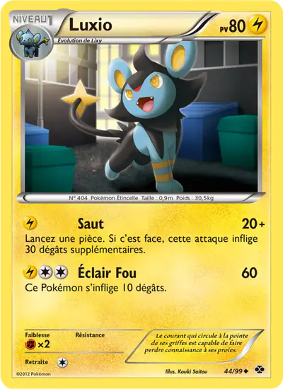Image de la carte Pokemon Luxio 44/99