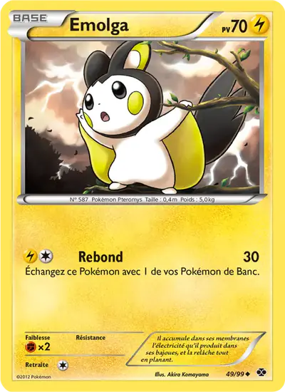 Image de la carte Pokemon Emolga 49/99