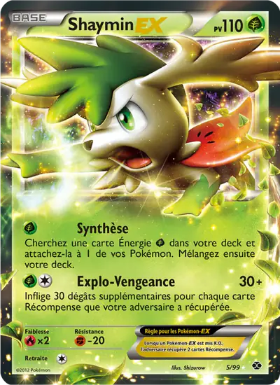 Image de la carte Pokemon Shaymin EX 5/99