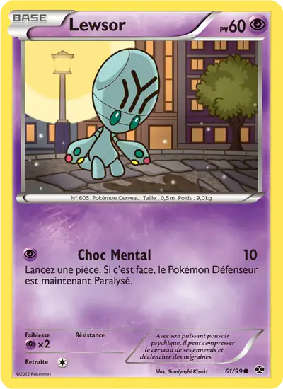 Image de la carte Pokemon Lewsor 61/99