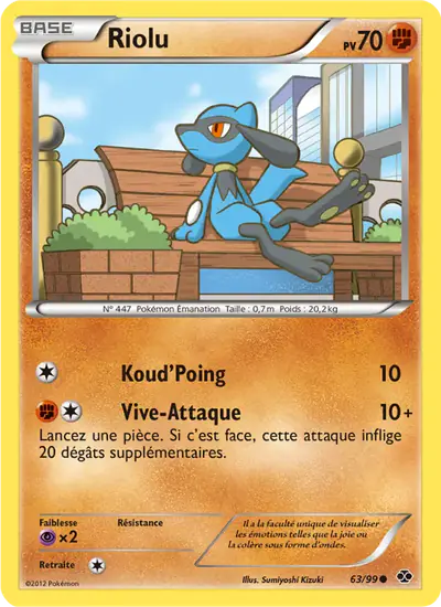 Image de la carte Pokemon Riolu 63/99