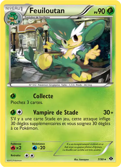 Image de la carte Pokemon Feuiloutan 7/99