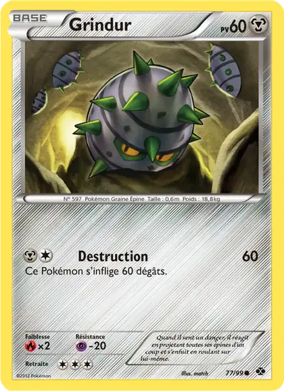 Image de la carte Pokemon Grindur 77/99