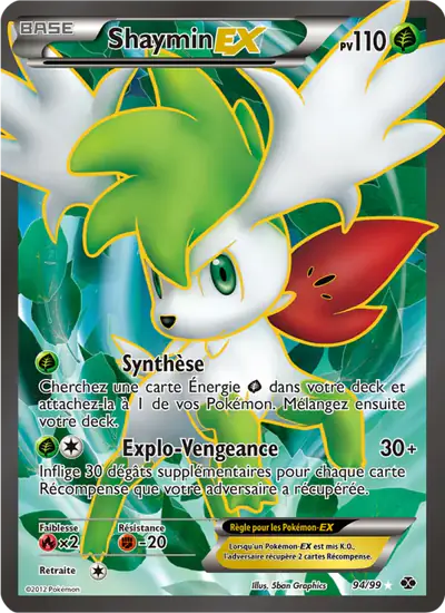 Image de la carte Pokemon Shaymin EX 94/99