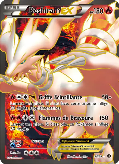 Image de la carte Pokemon Reshiram EX 95/99
