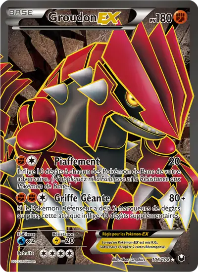 Image de la carte Pokemon Groudon EX 106/108