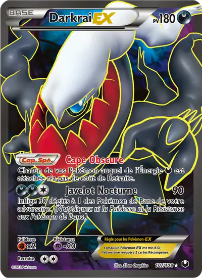 Image de la carte Pokemon Darkrai EX 107/108