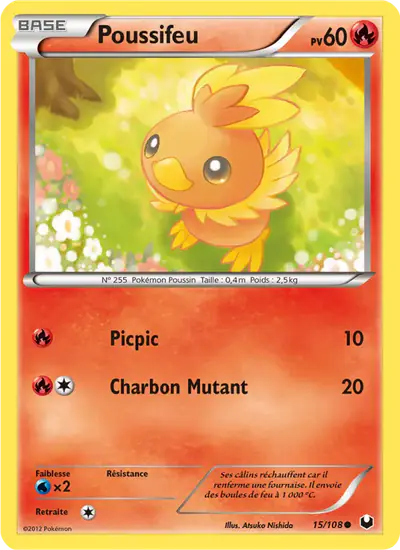 Image de la carte Pokemon Poussifeu 15/108
