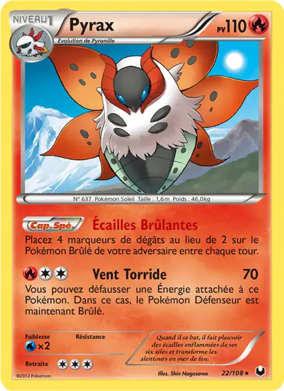 Image de la carte Pokemon Pyrax 22/108