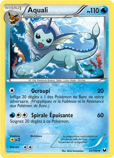 Image de la carte Pokemon Aquali 25/108