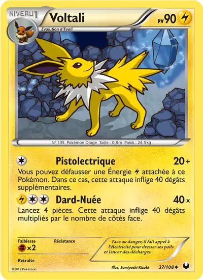Image de la carte Pokemon Voltali 37/108