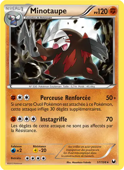 Image de la carte Pokemon Minotaupe 57/108