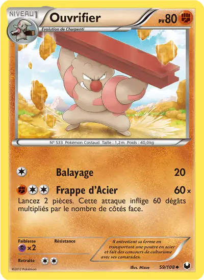 Image de la carte Pokemon Ouvrifier 59/108
